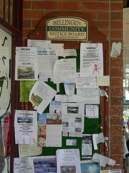 Community notice board, Bellingen