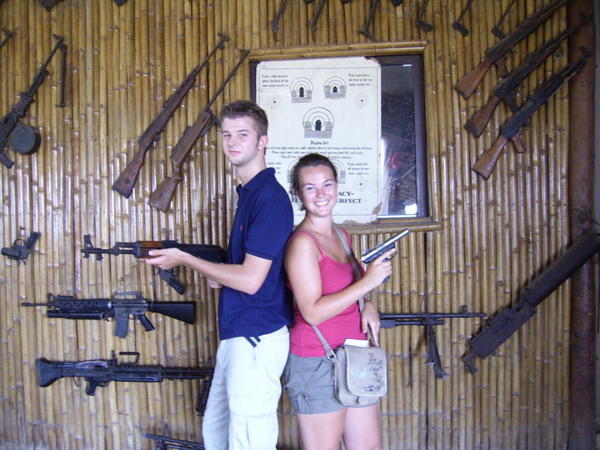 Andy and I at the shooting Range