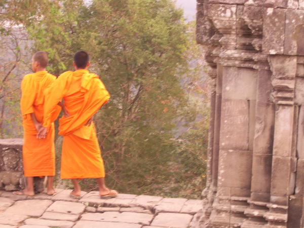 Monks on Mount Phousi