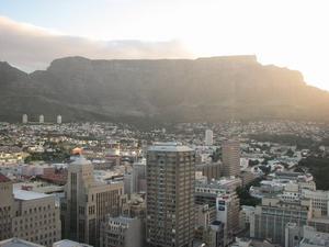 City and Table Mountain as background