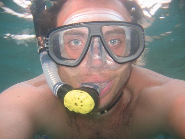 Chris snorkelling