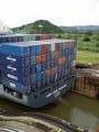 Almost through - this ship was not fully laden but still had 4000 containers on it!