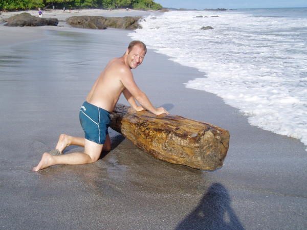 Nick with his log