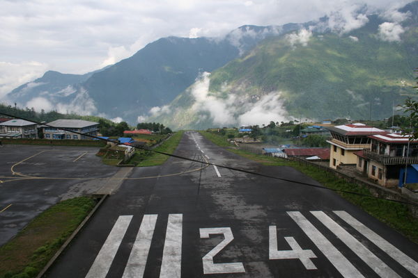 A gop in the clouds - Lukla airstrip