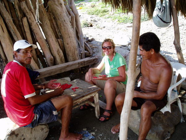 Playing Dominoes with the locals