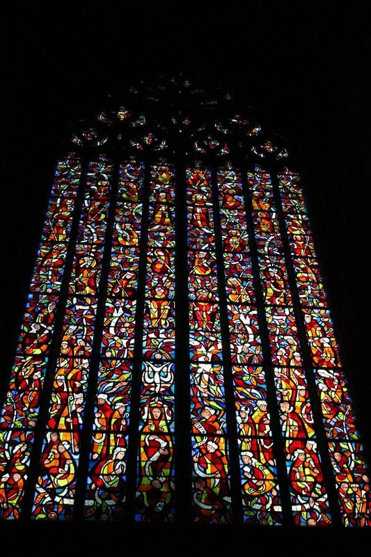 huge stained glass window