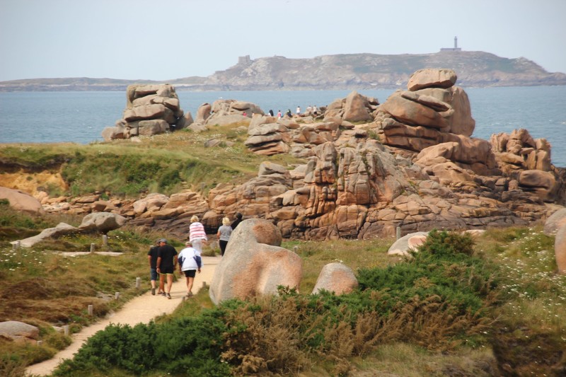 the pink granite rock formation