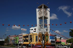 the clock tower in Trang