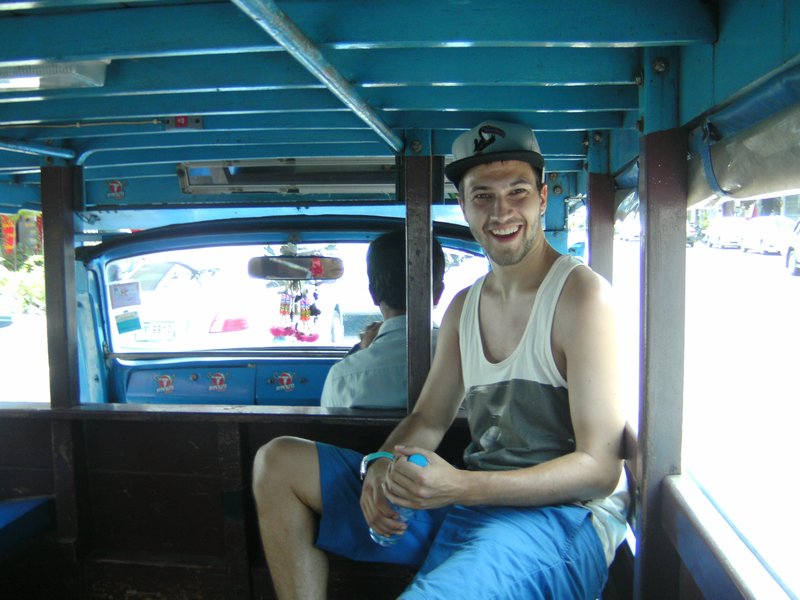 Kasper in taxi bus