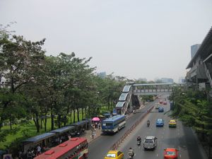View from train station in Bangkok