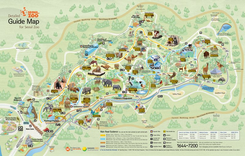 Map of Seoul Grand Zoo Park