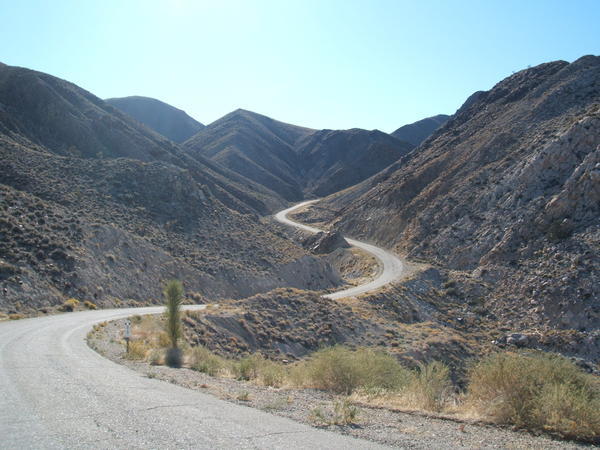 Winding roads in Death Valley NP
