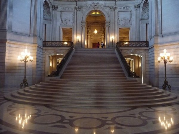 Its impressive marble entrance staircase