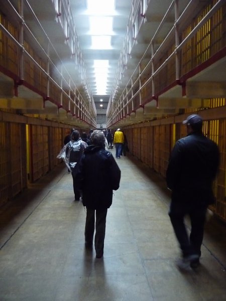Inside the cell block