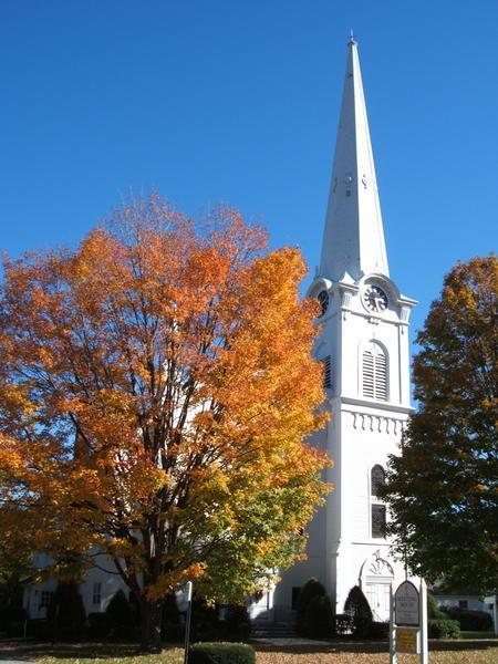Vermont Church in the fall