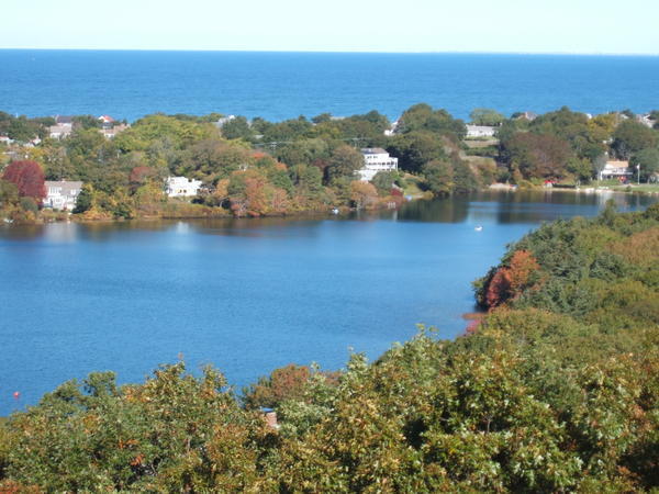 Scargo Lake with Northern Cape Cod in distance