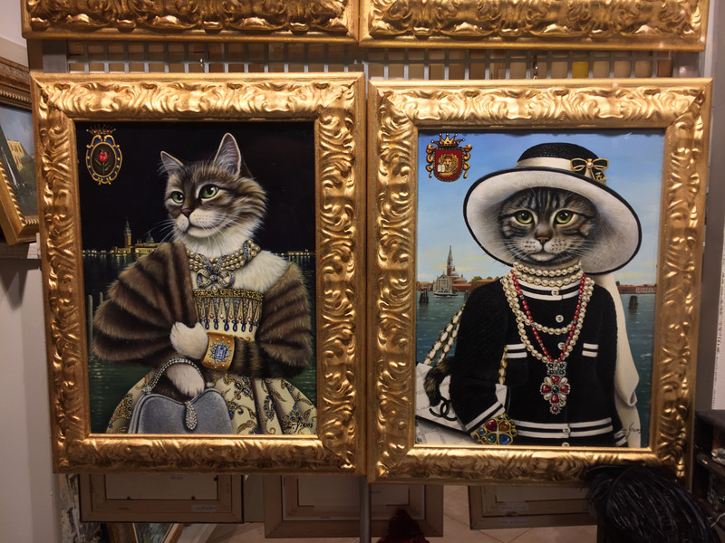 Cat painting in Venice