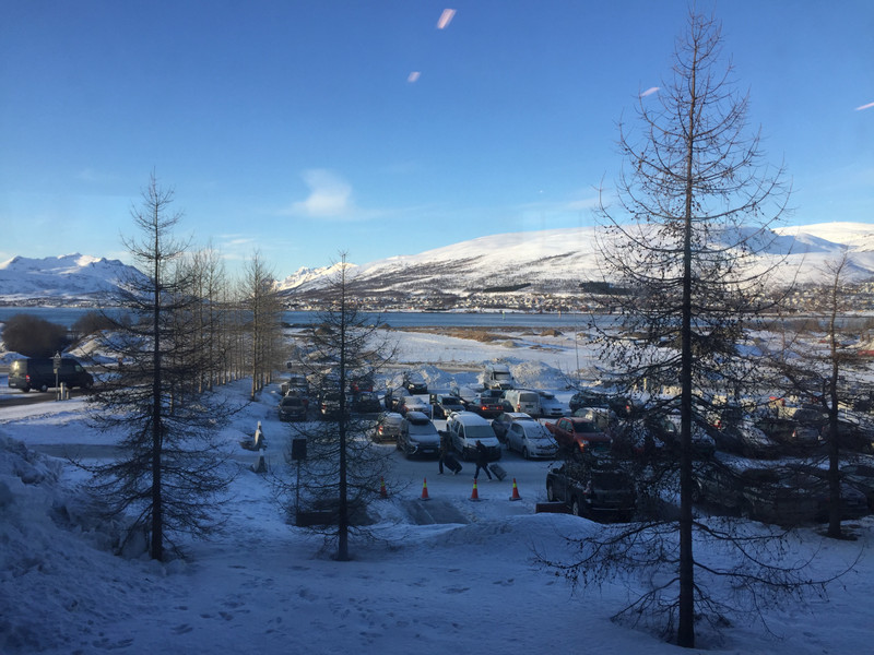 View from window at Tromsø airport