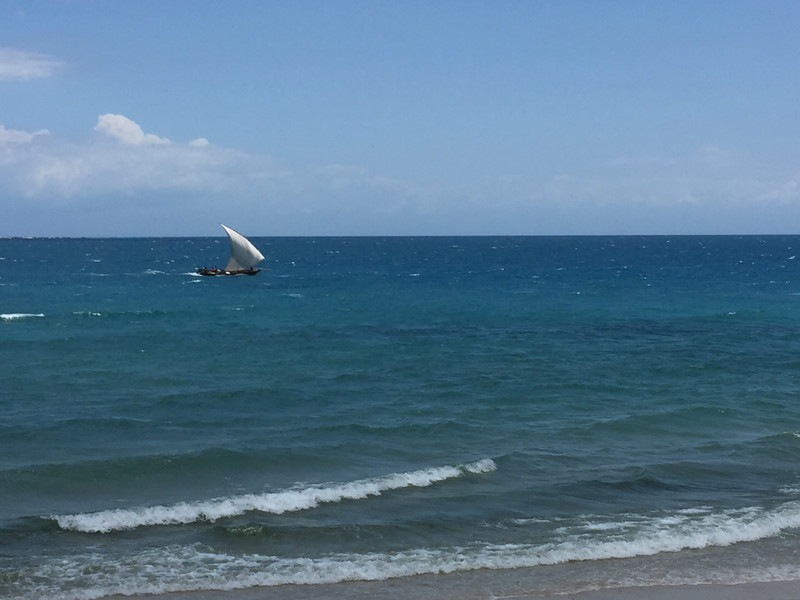 Dhow on ocean