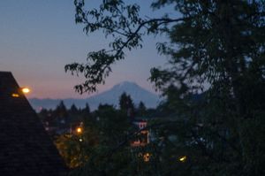 View of Mount Rainier from Tim and Stacey's home.