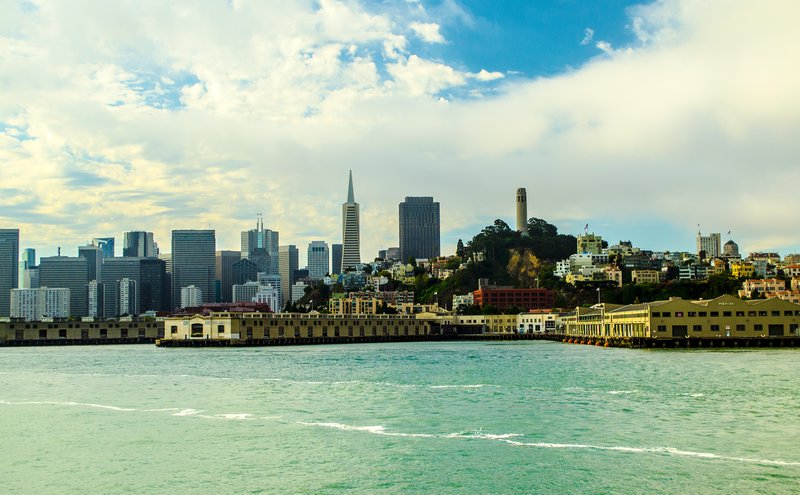 San Francisco from alcatraz boat