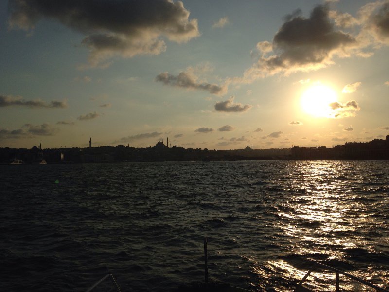 Sunset on river Bosphorus.