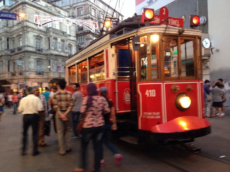 Tram in Beyoglu.
