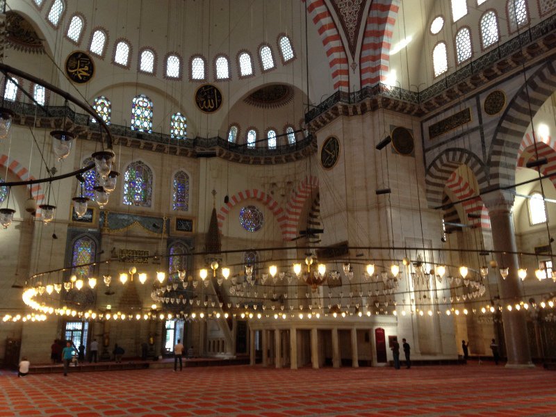 Men's area at Suleymaniye Mosque.