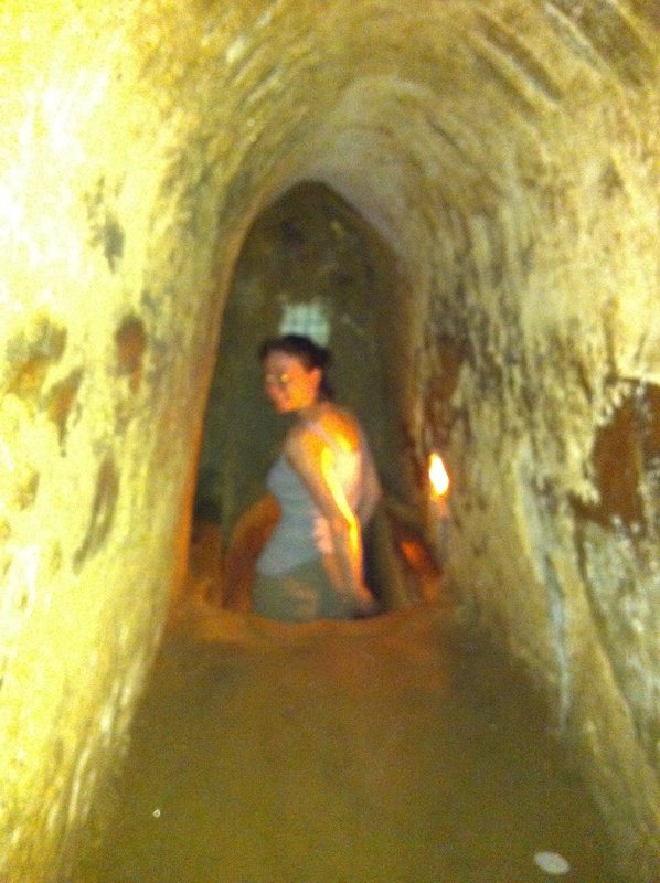 In a Cu Chi tunnel 