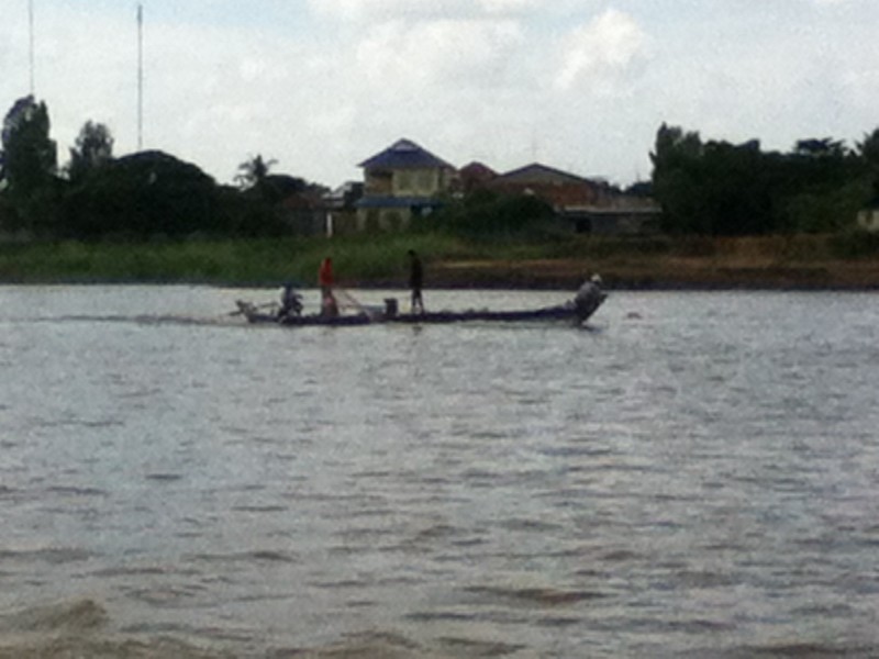 Cambodian boat on River Mekong