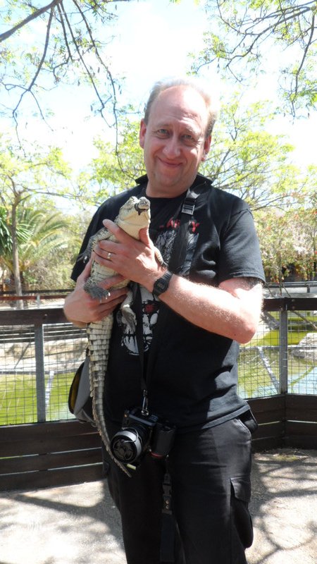 Glyn and Emma, 6 month old croc