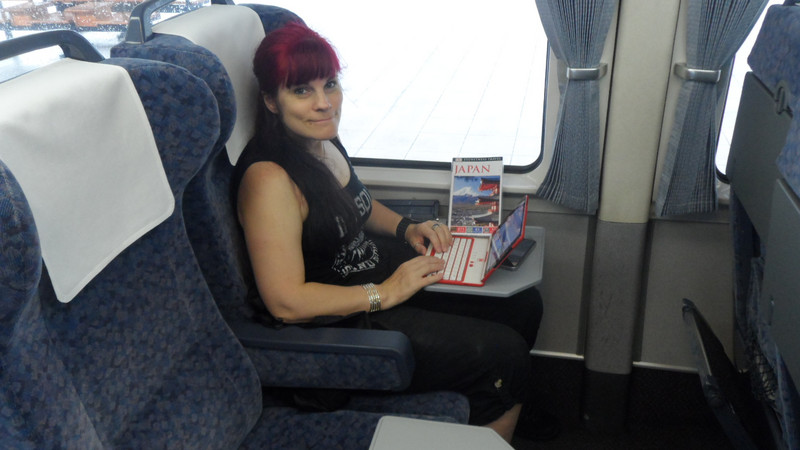 Blogging on train