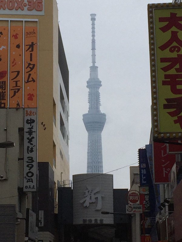 Tokyo SkyTree as viewed from near our accomodation