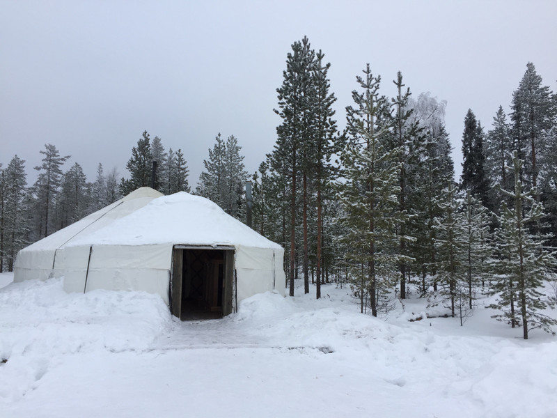 Warm hut at Bearhill Huskies