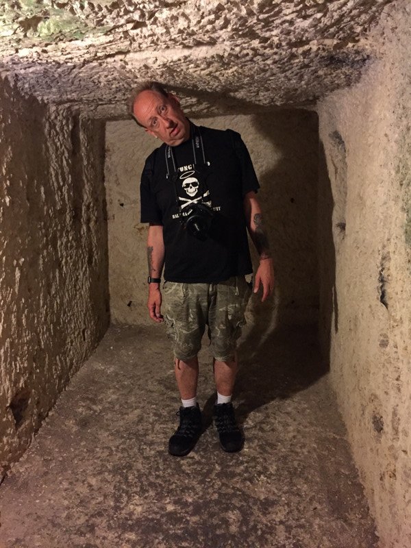 Hubby in WW2 shelters