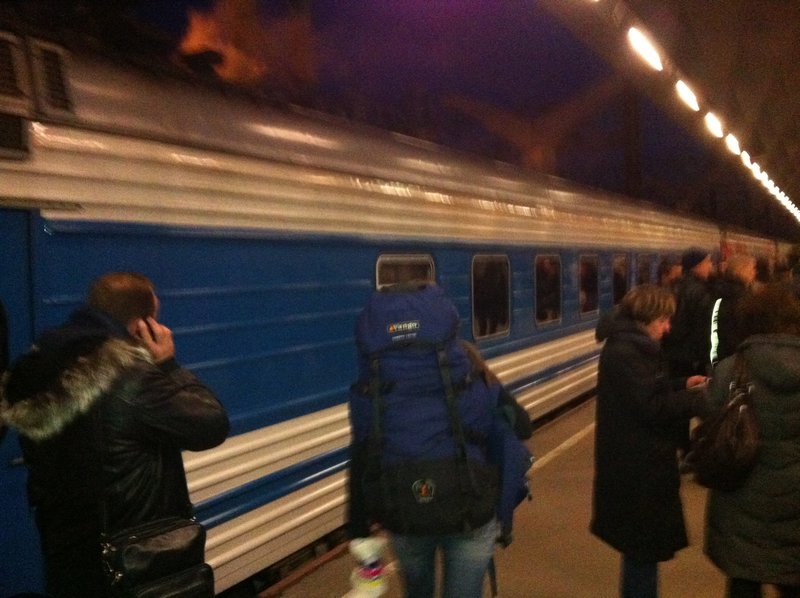 Our train to Moscow