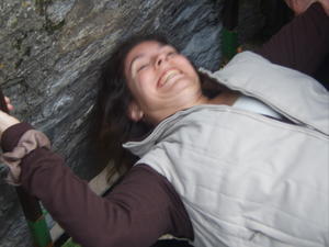 Krystal Kissing the Blarney Stone