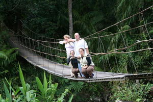 Family on Bridge at Kao Yai
