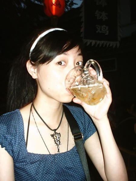 The only chinese girl to drink pints!
