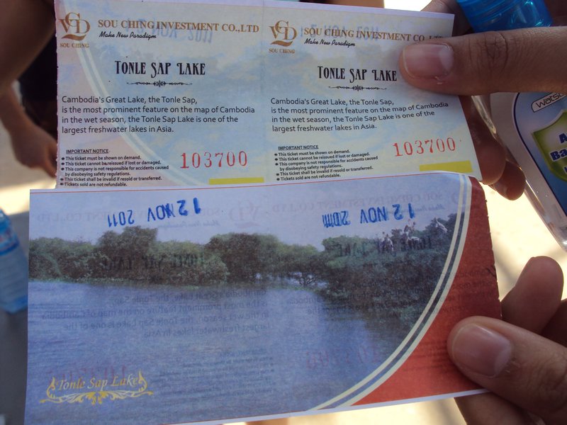 boat ticket to floating village