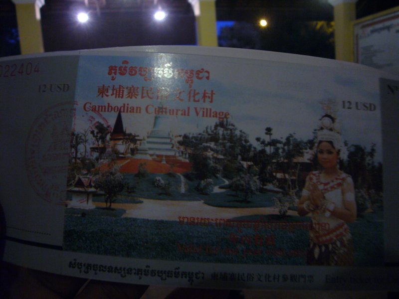 ticket for cultural village