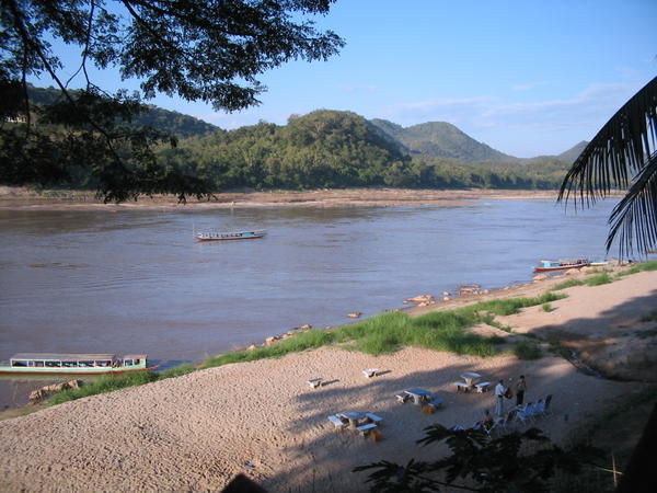 Nice view and a beer Laos
