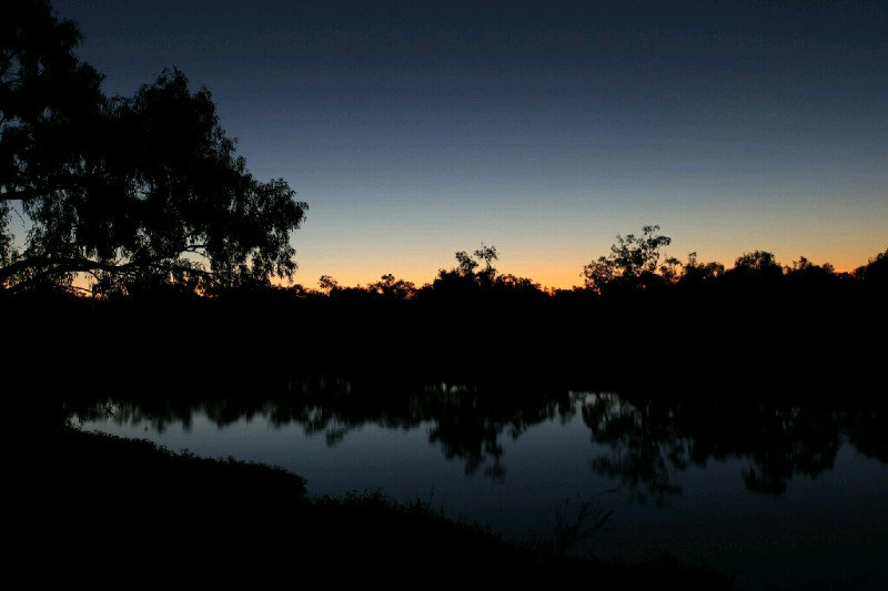 Day 14 - Sunset on Thomson River near Longreach