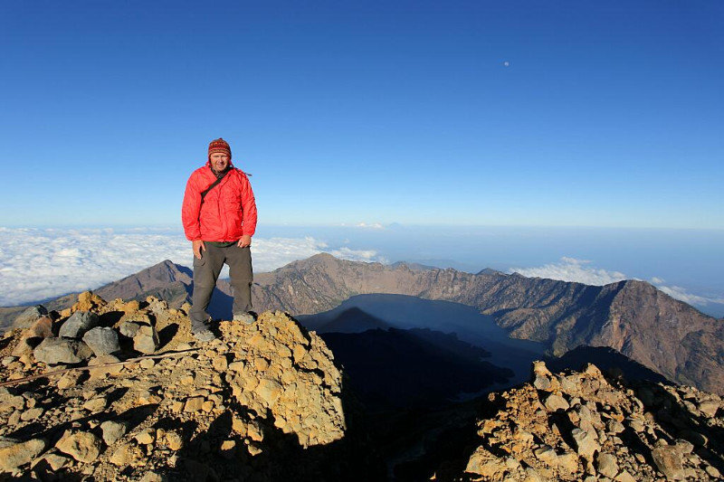 Top of the world on Mt Rinjani