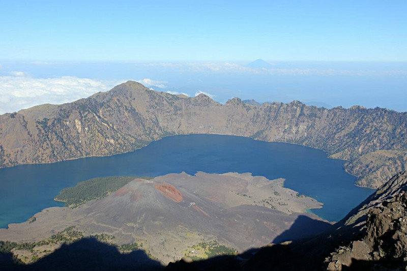 View of the lake and volcano