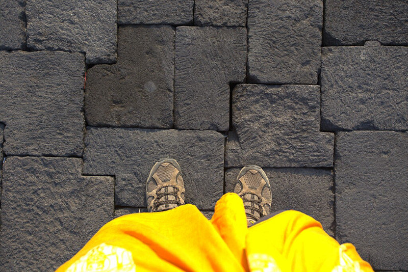 Tetris floor at Borobudur Temple