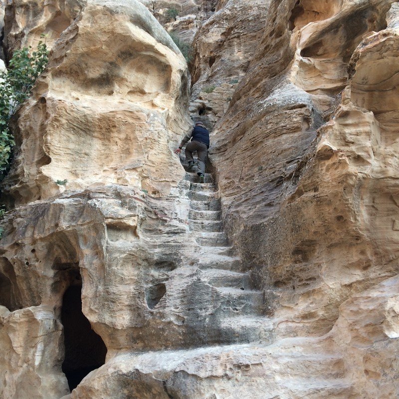 Typical Petra stairways