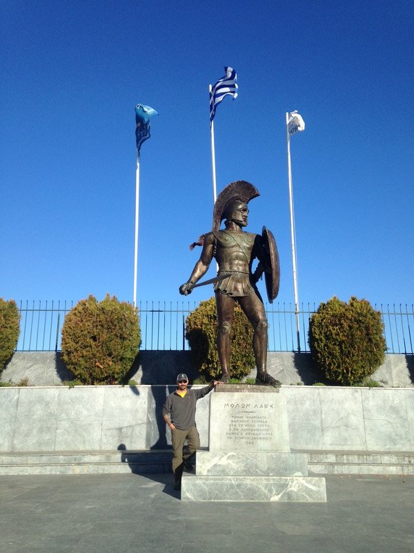 Leonidas statue at Sparta