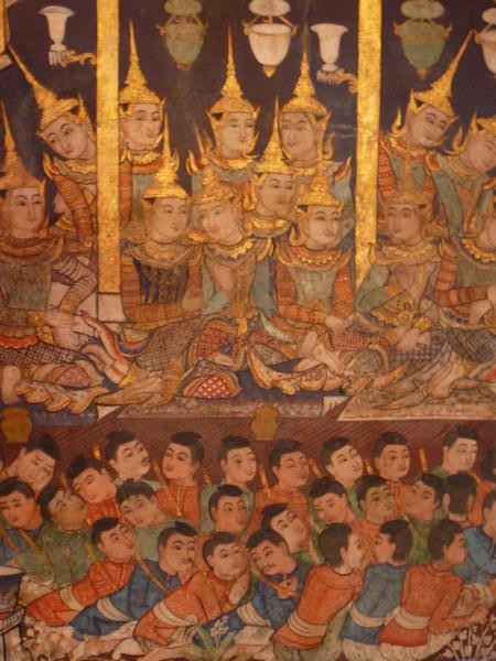 Temple wall mural