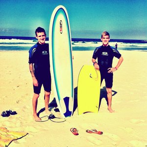 Pete and his bro, surfer boys